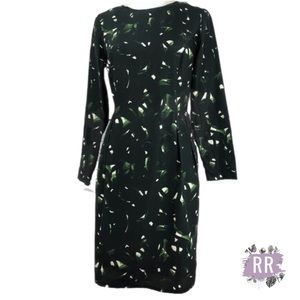 SAMUJI Moonie Sheath Silk Print Dress